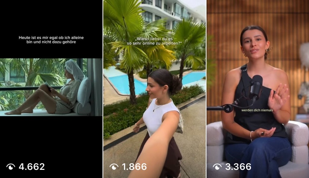 Reels ohne Strategie: 4.662, 1.866, 3.366 Views